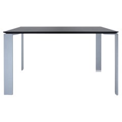 Kartell Four Table in Black / Aluminum by Ferruccio Laviani