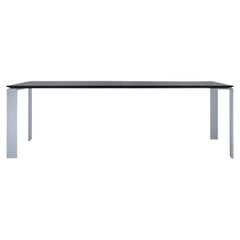 Kartell Four Table Soft Touch in Black/ Aluminum by Ferruccio Laviani