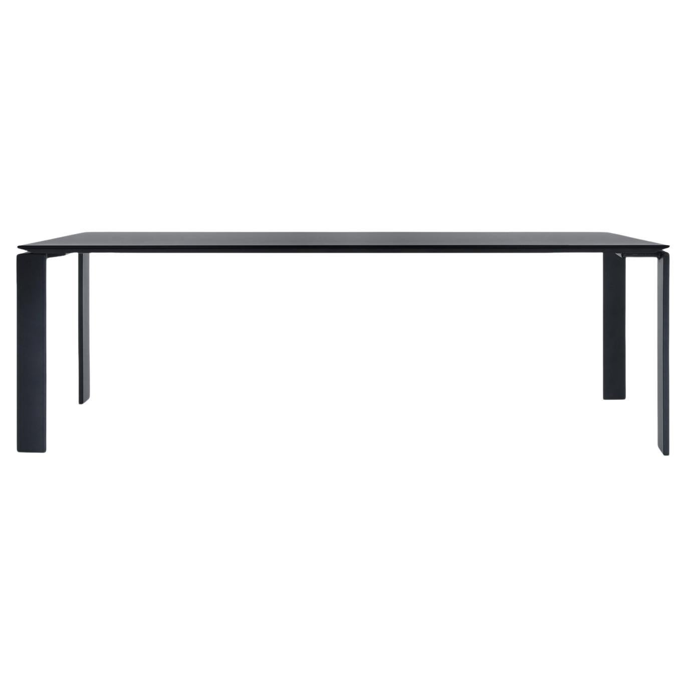 Table Kartell à quatre touches douces noires/noires de Ferruccio Laviani