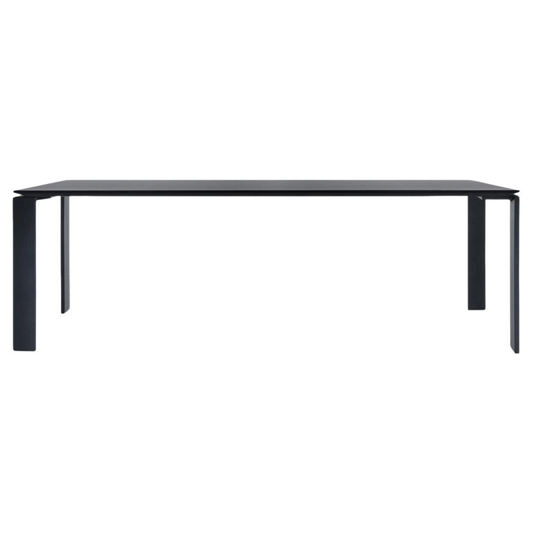 Kartell Four Table Soft Touch in Black/Black by Ferruccio Laviani For Sale  at 1stDibs