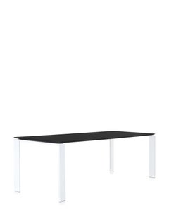 Kartell Four Table Soft Touch in Black/White by Ferruccio Laviani