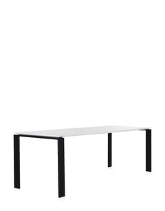 Kartell Four Table Soft Touch in White / Black by Ferruccio Laviani