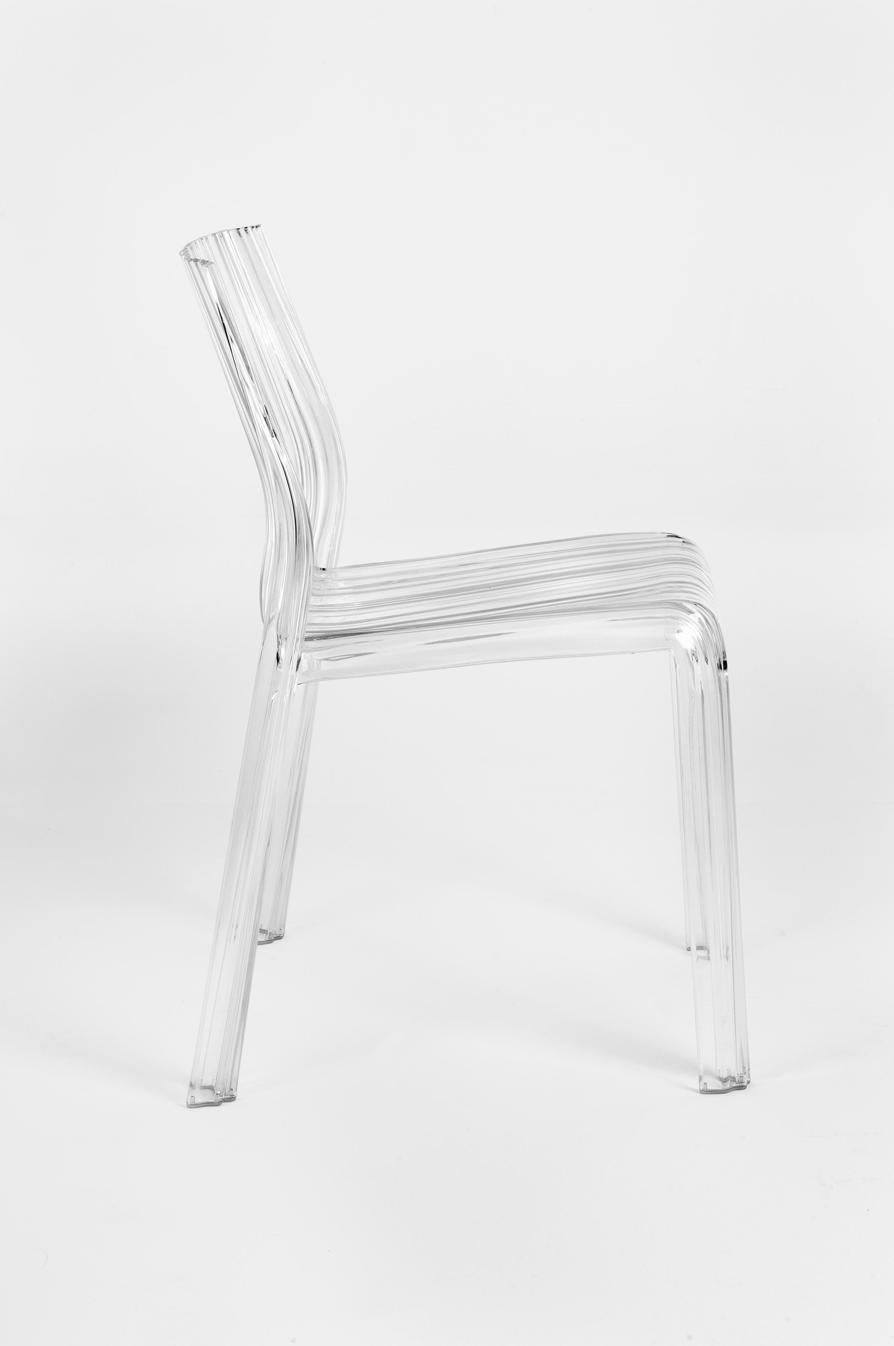 Italian Kartell Frilly Chair in Crystal by Patricia Urquiola