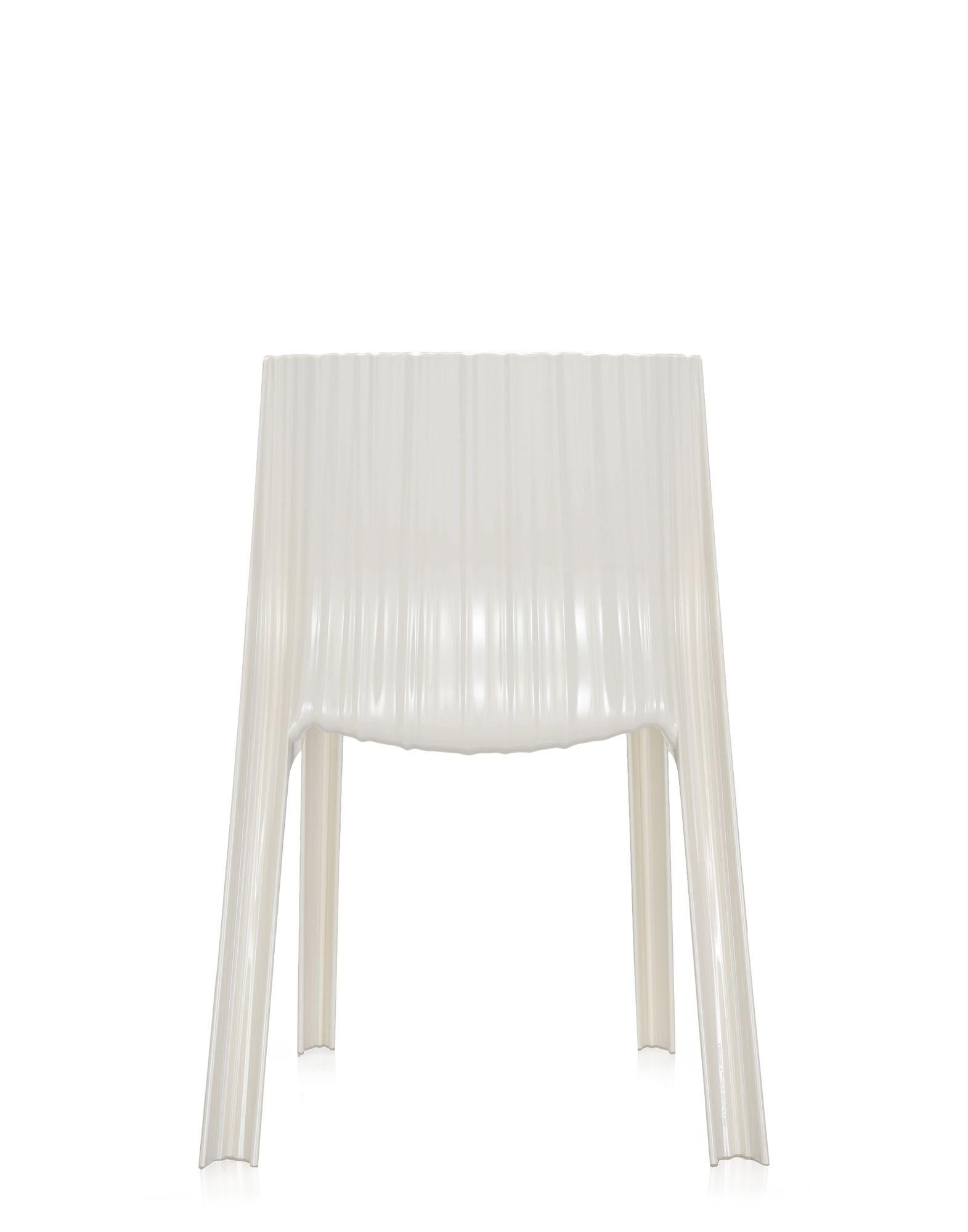 Italian Kartell Frilly Chair in Glossy White by Patricia Urquiola