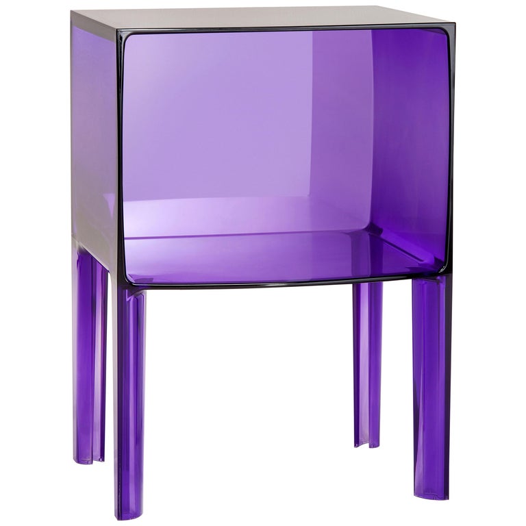 Kartell Ghost Buster Nightstand in Violet by Philippe Starck and Eugeni