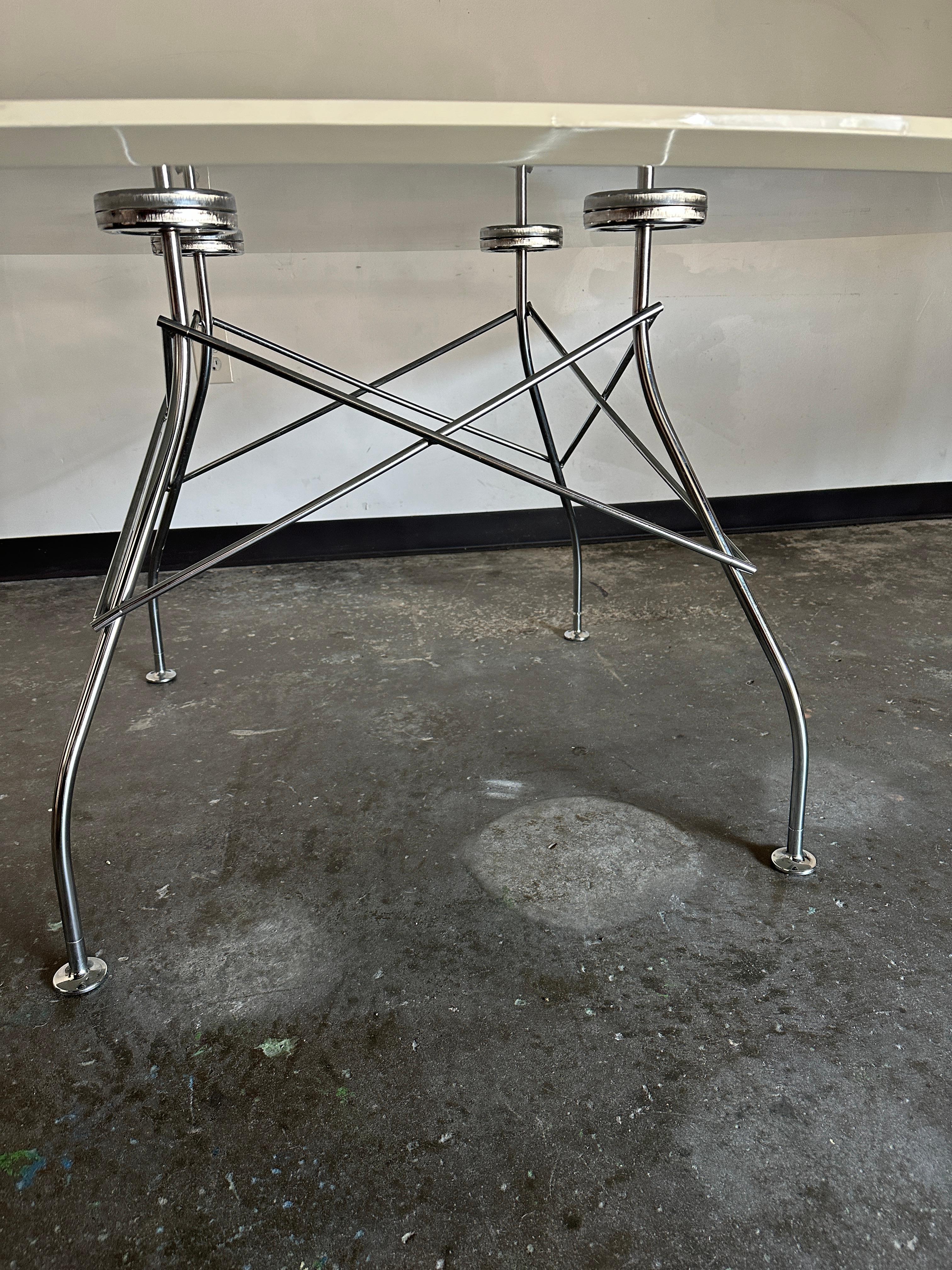 Italian Kartell Glossy Oval Dining Table