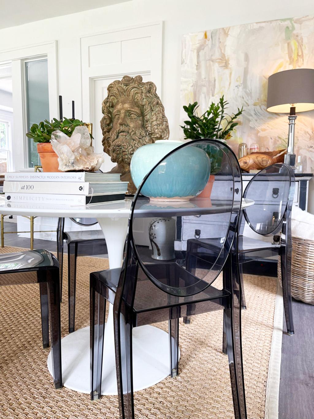 Sedie laterali Ghost grigie Kartell, di Phillipe Starck - Set di 4 In condizioni buone in vendita a Wichita, KS