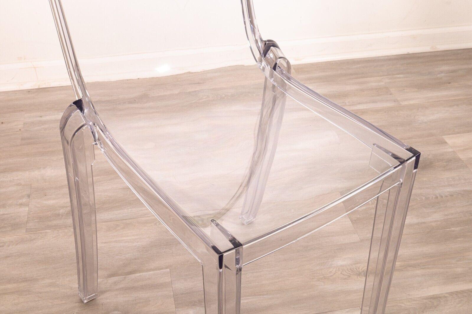 Kartell Hi Cut by Philippe Starck Contemporary Clear and Green Accent Chair 1