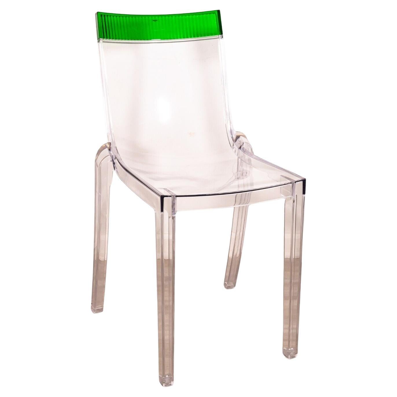 Kartell Hi Cut by Philippe Starck Contemporary Clear and Green Accent Chair  (Chaise d'appoint contemporaine transparente et verte) En vente sur 1stDibs