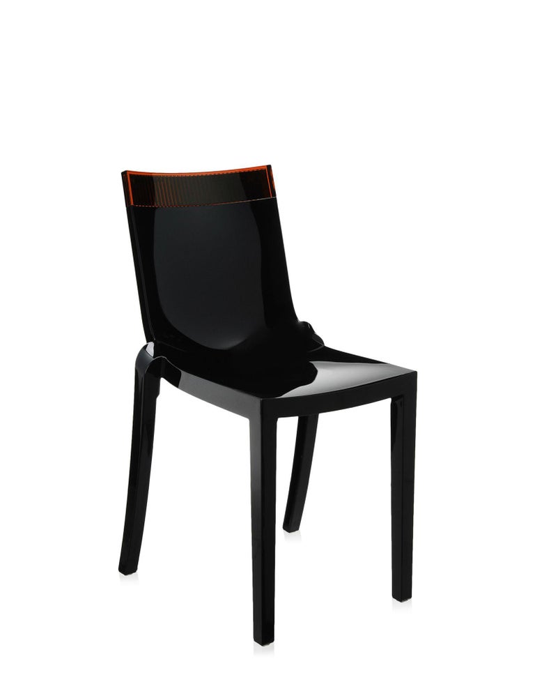 Set of 2 Kartell HiCut Chair in Black by Philippe Starck with Eugeni
