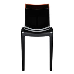 Ensemble de 2 chaises Kartell découpées en noir de Philippe Starck avec quitllet Eugène Quitllet