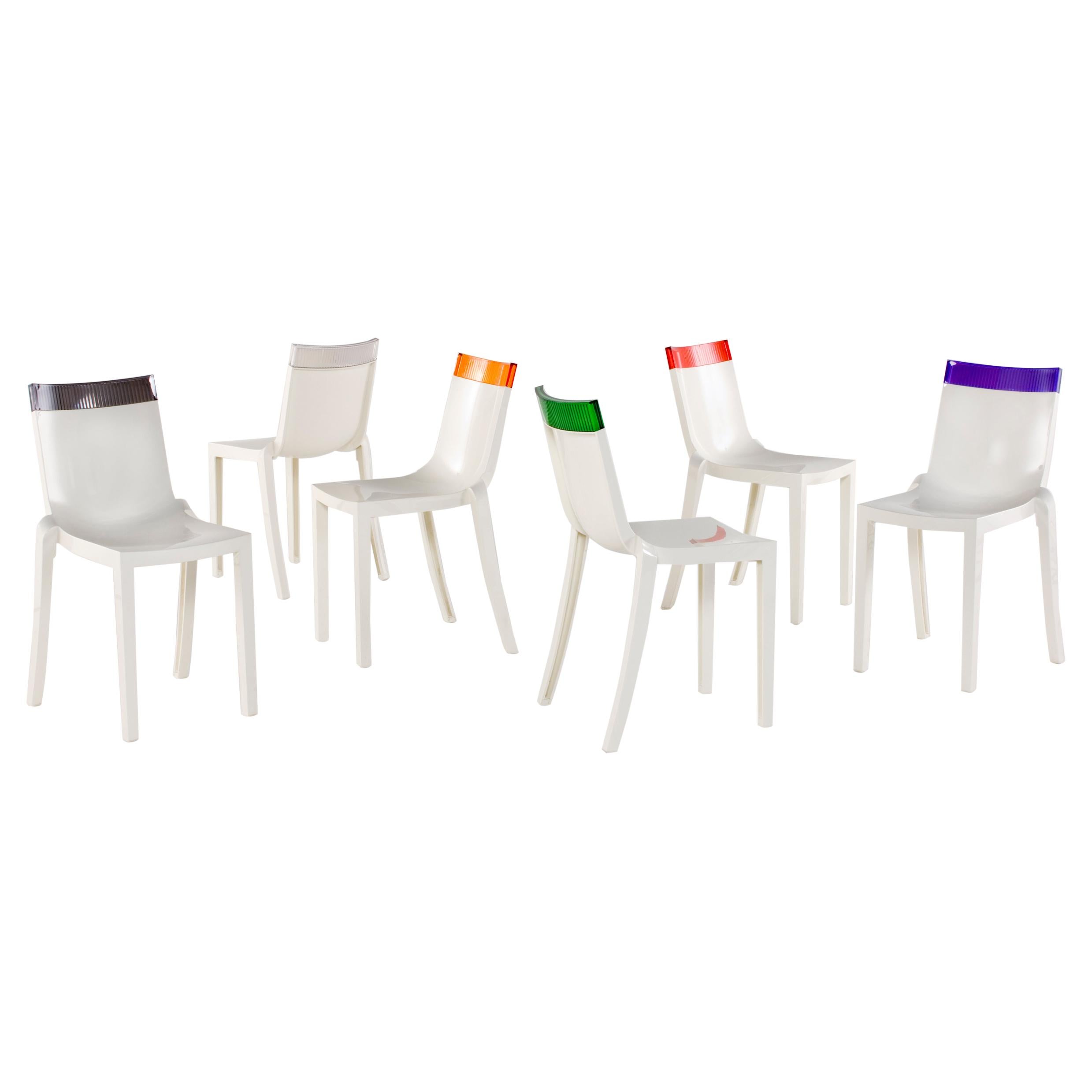 Kartell HiCut Transparent Chair by Philippe Starck with Eugeni