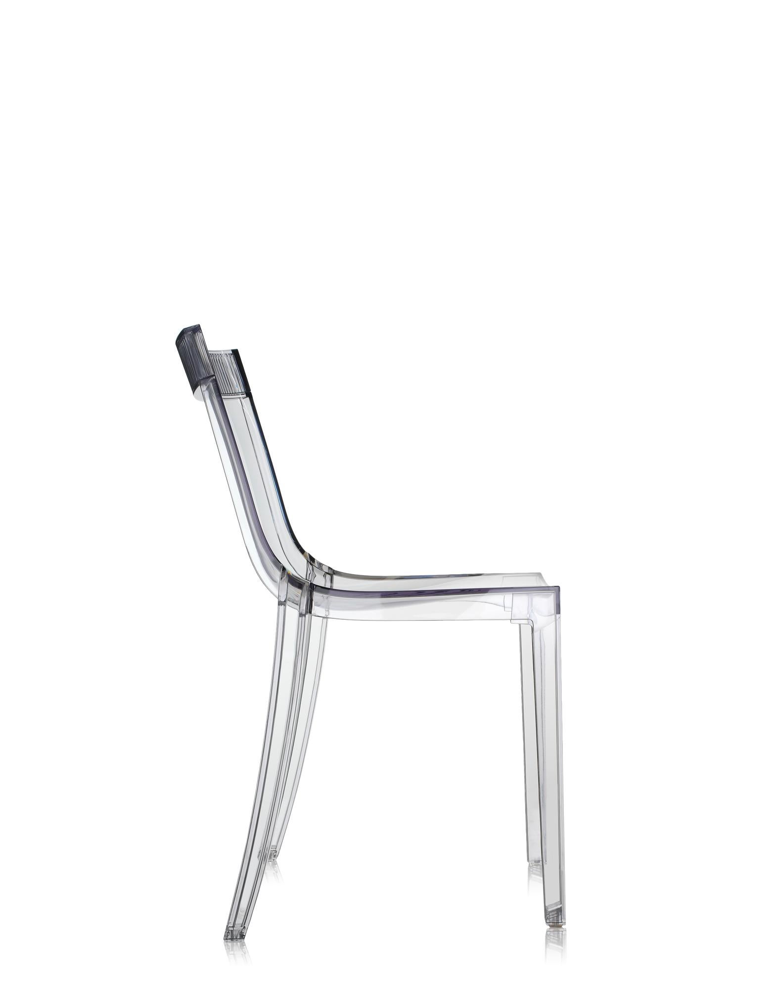 Kartell HiCut Transparent Chair by Philippe Starck with Eugeni