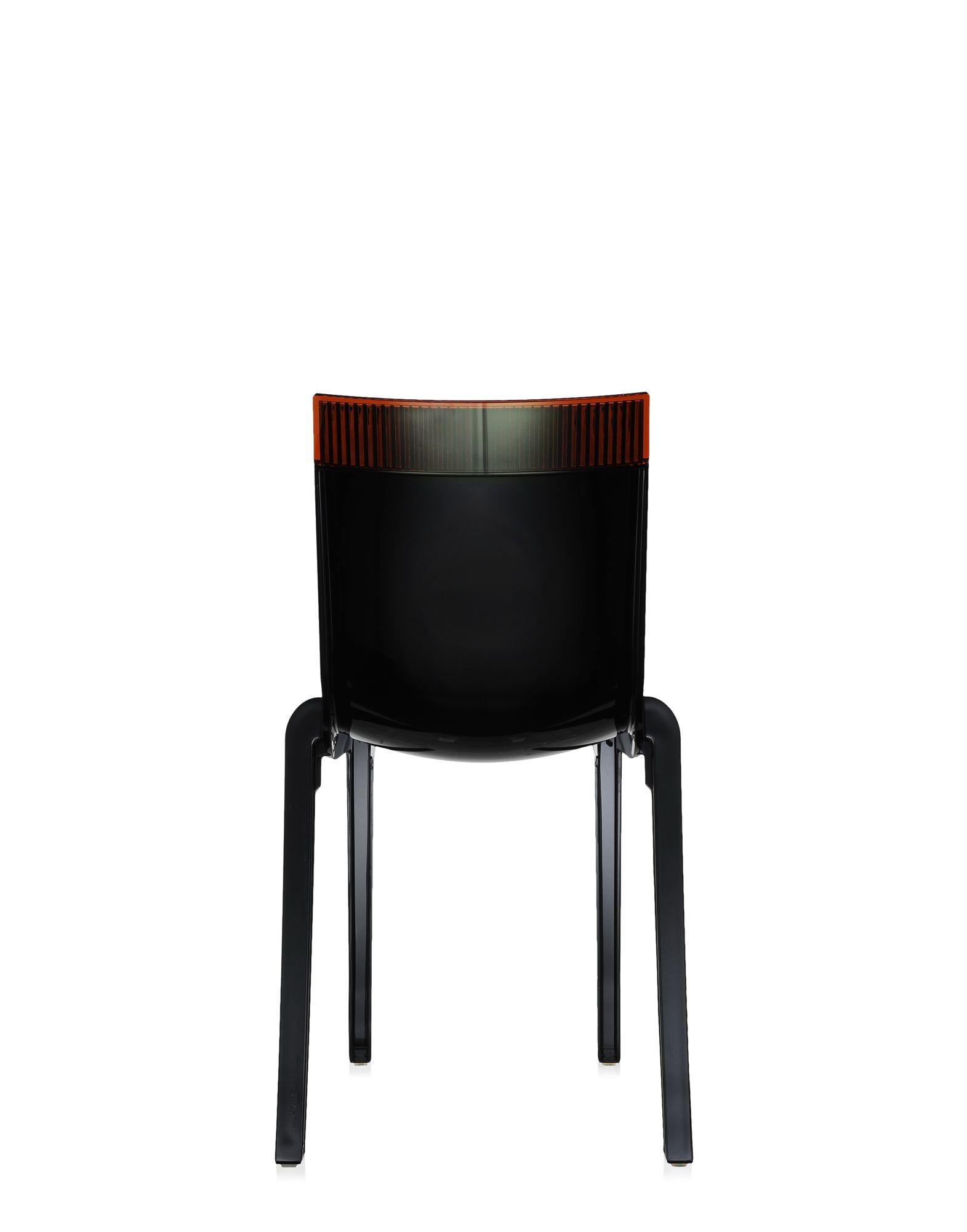 Kartell HiCut Transparent Chair by Philippe Starck with Eugeni