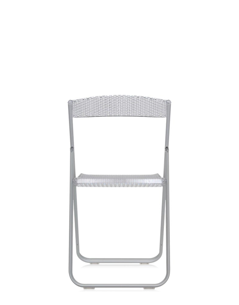 Kartell Folding Chair in Crystal by Alberto Media For Sale at