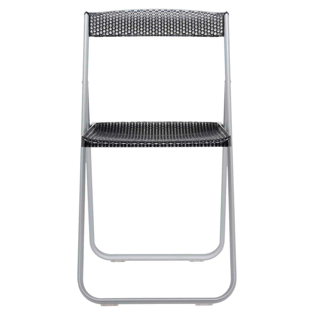 Kartell Honeycomb Folding Chair in Smoke Grey by Alberto Media