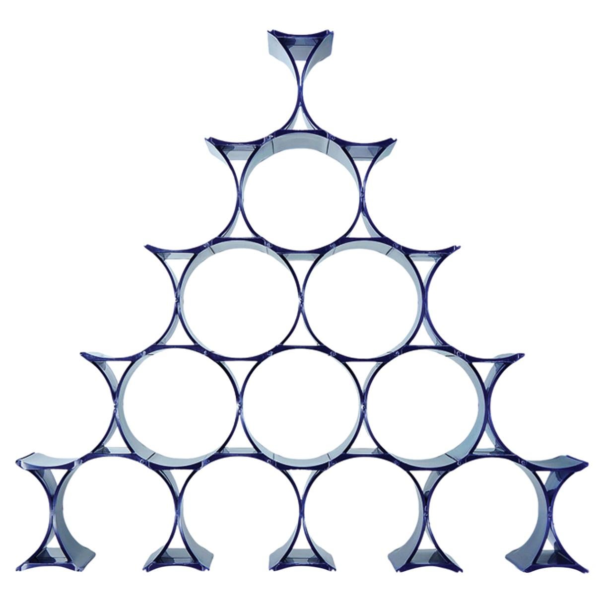 Kartell Infinity Modularer Flaschenhalter in Blau von Ron Arad