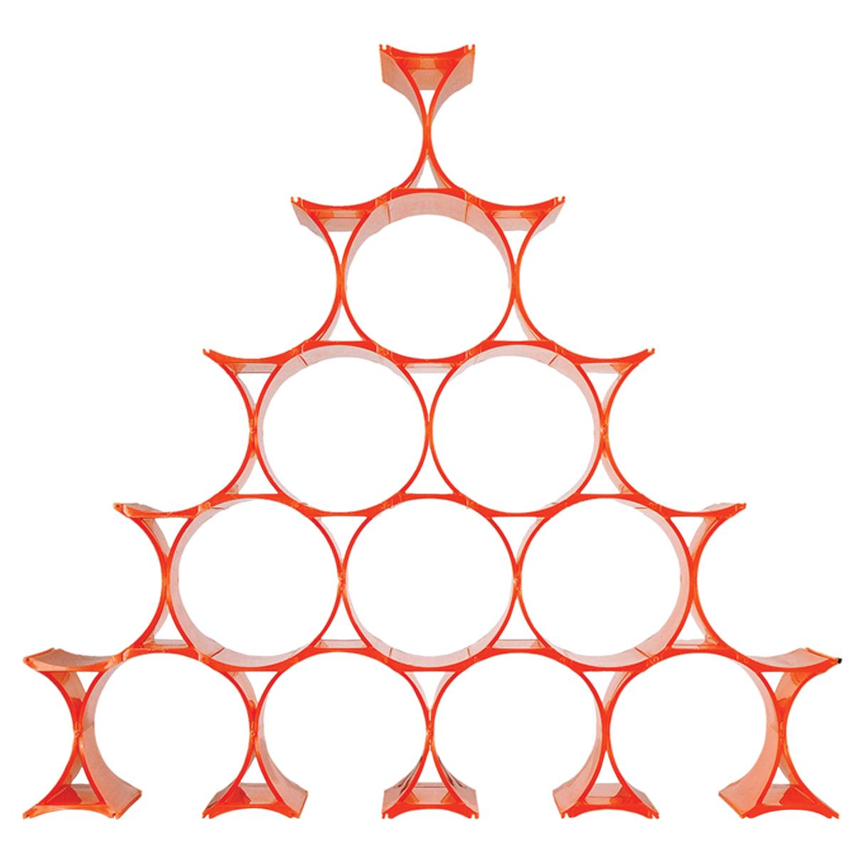 Porte-bouteilles modulaire Kartell Infinity orange de Ron Arad