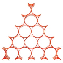 Modularer Kartell Infinity-Flaschenhalter in Orange von Ron Arad