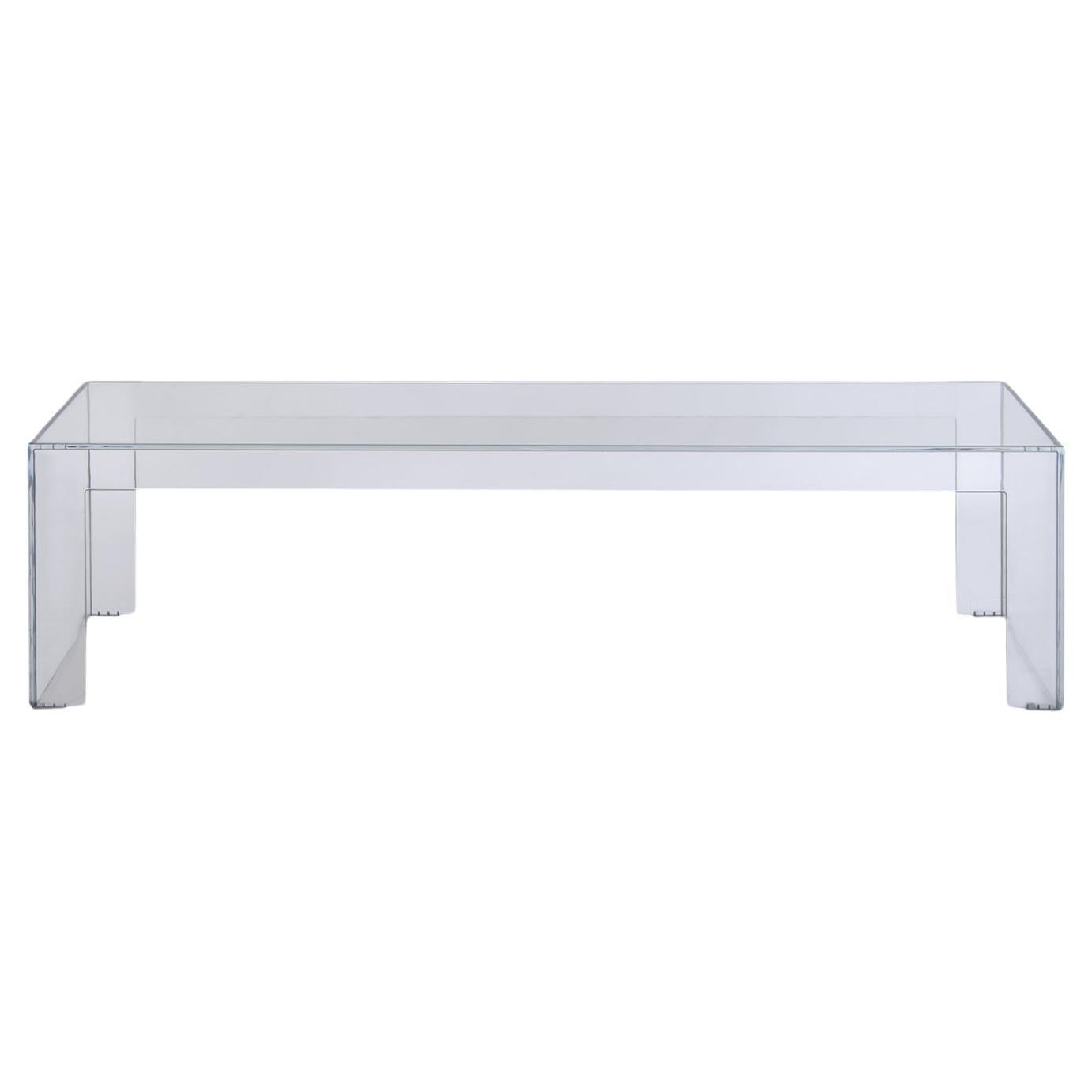 Kartell Invisible Low Rectangular Table in Crystal by Tokujin Yoshioka