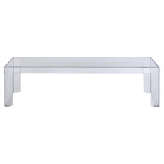 Kartell Invisible Low Rectangular Table in Crystal by Tokujin Yoshioka