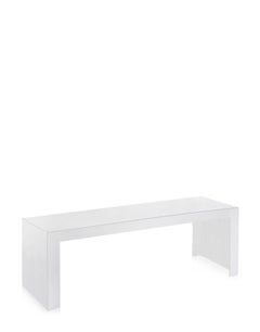 Kartell Invisible Side Table in Glossy White by Tokujin Yoshioka