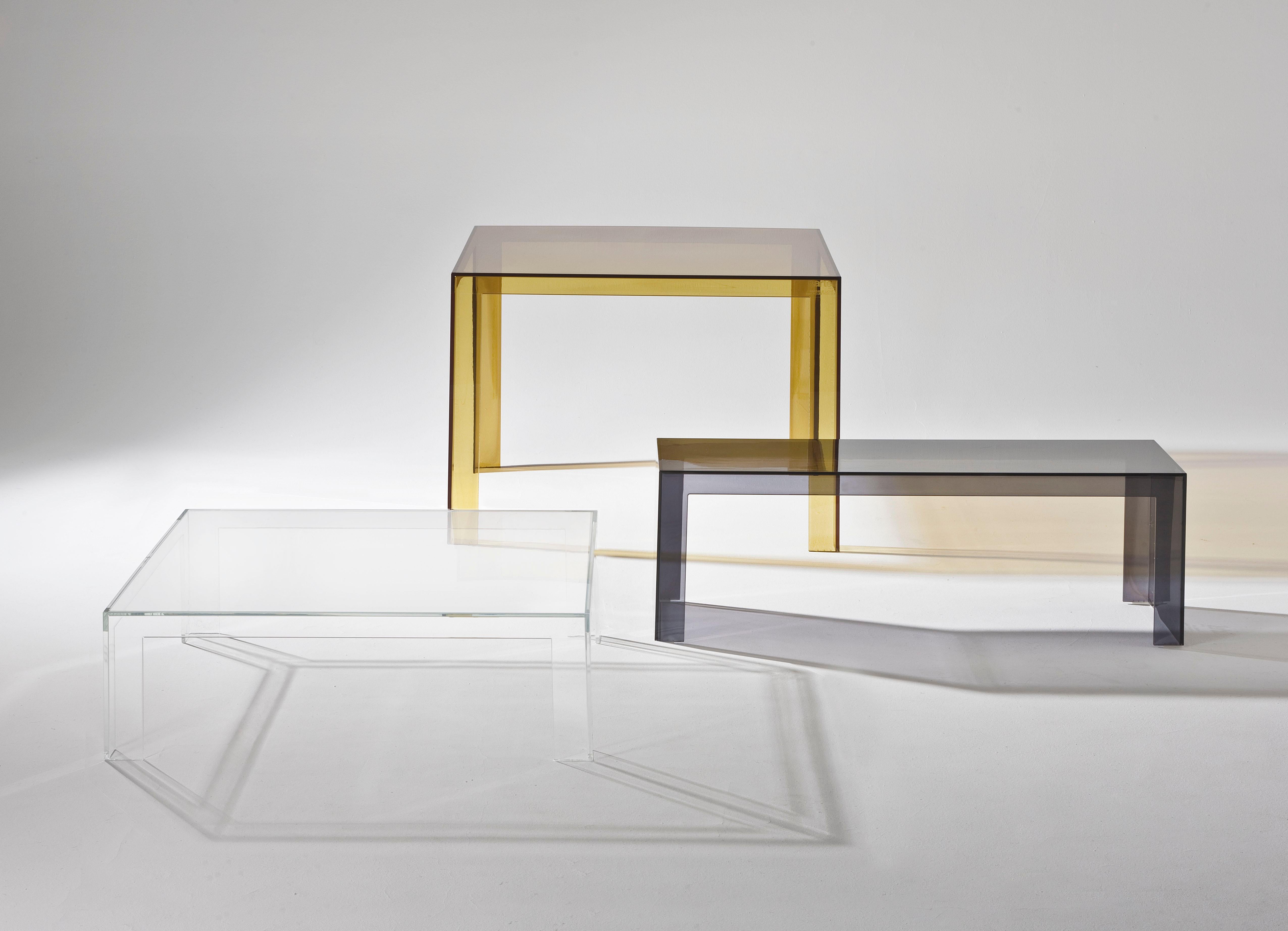 Table d'appoint Kartell invisible en blanc brillant par Tokujin Yoshioka Neuf - En vente à Brooklyn, NY