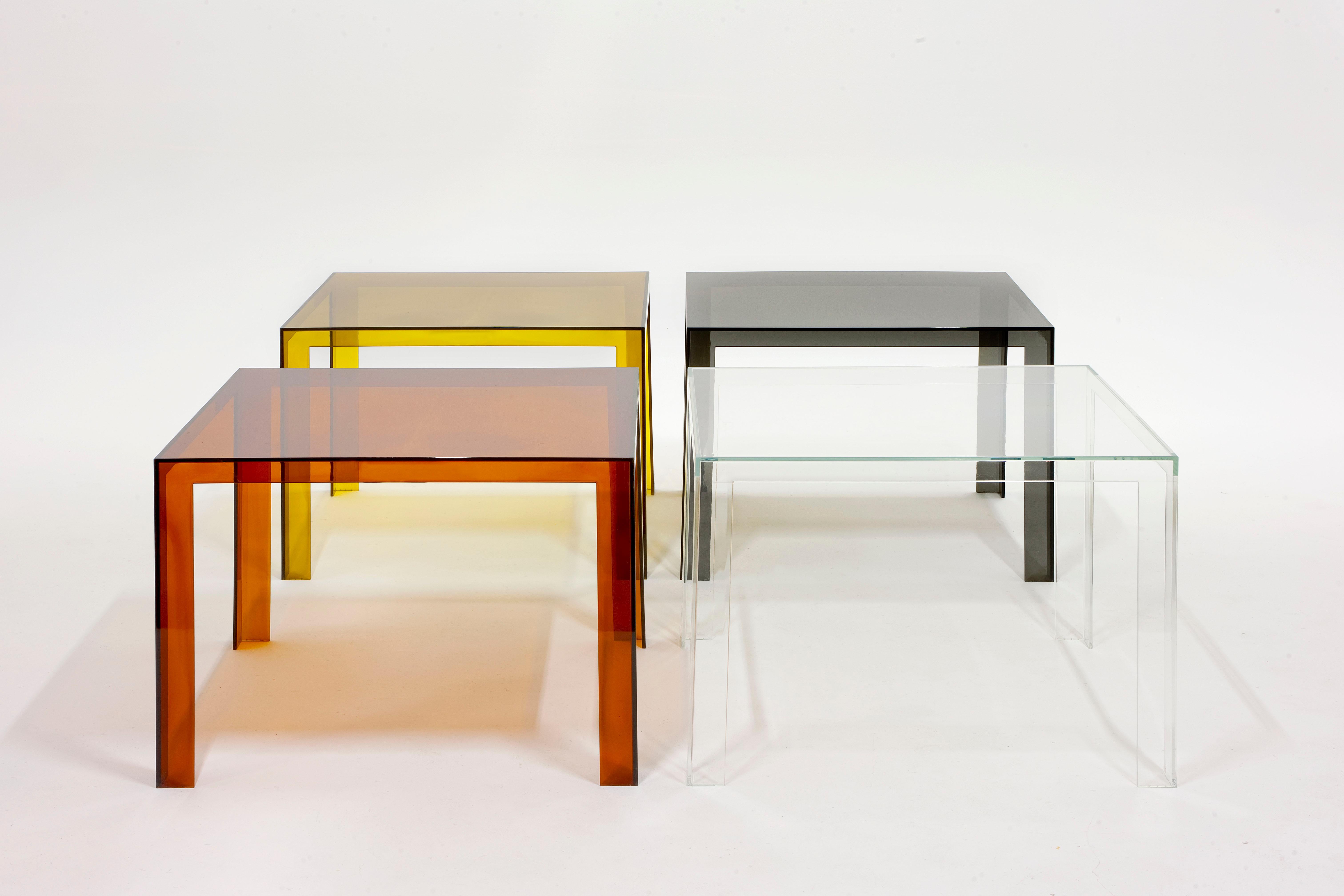 Kartell Unsichtbarer quadratischer Tisch aus Kristall von Tokujin Yoshioka (Moderne) im Angebot