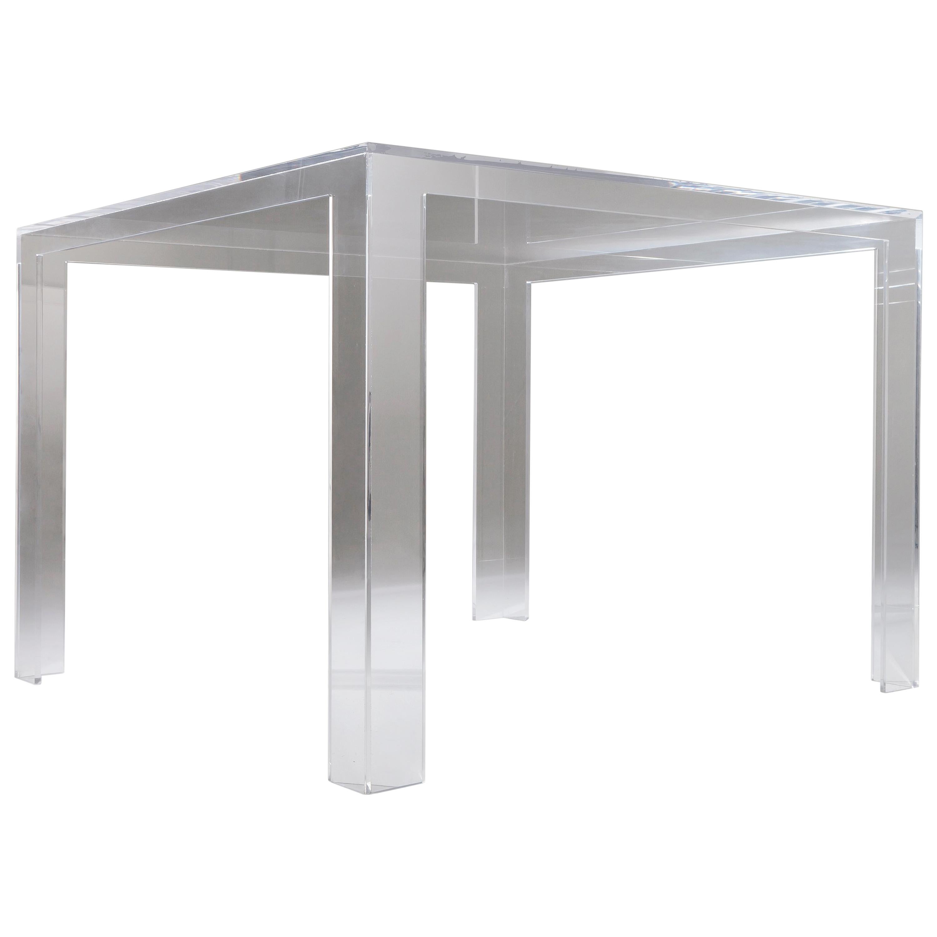 Kartell Unsichtbarer quadratischer Tisch aus Kristall von Tokujin Yoshioka im Angebot