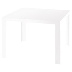 Kartell Invisible Square Table in Glossy White by Tokujin Yoshioka