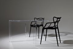 Kartell Invisible Square Table in Seaweed Green by Tokujin Yoshioka