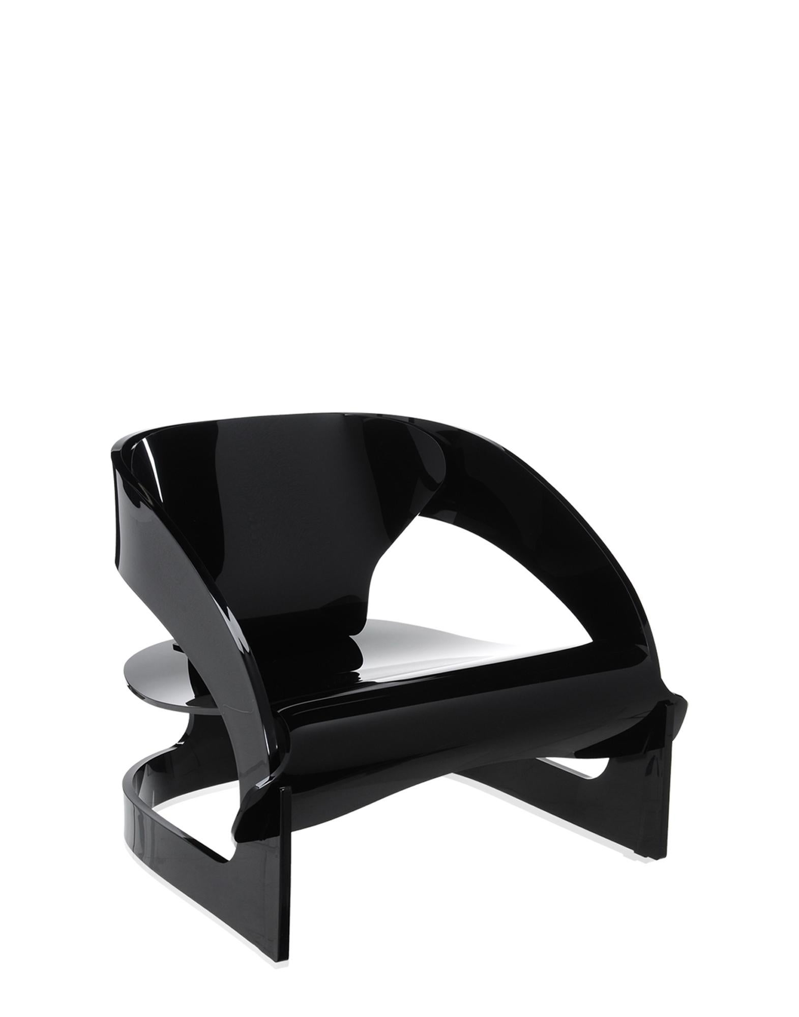 Kartell Joe Colombo Stuhl in Schwarz von Joe Colombo (Moderne) im Angebot