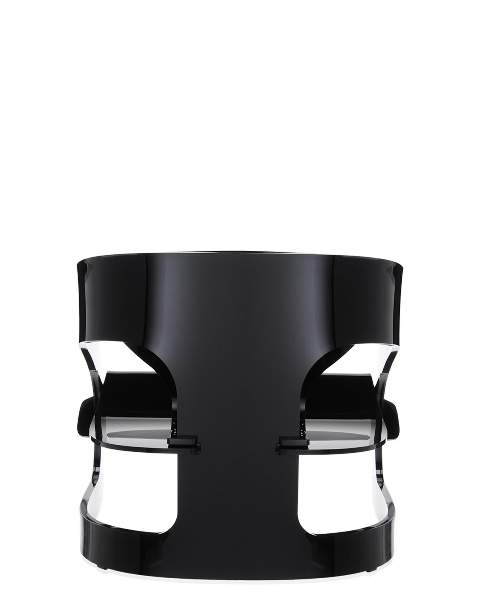 Kartell Joe Colombo Stuhl in Schwarz von Joe Colombo (Italienisch) im Angebot