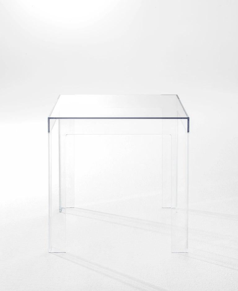 Modern Kartell Jolly Side Table in Crystal by Paolo Rizzatto For Sale
