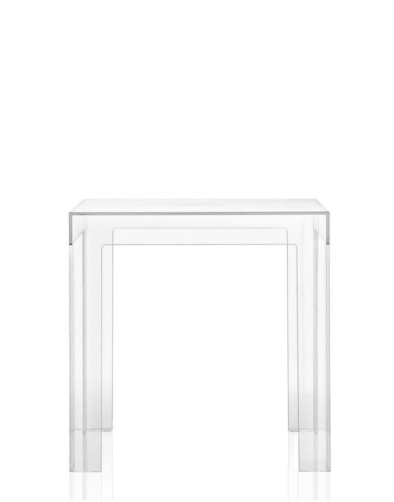 Italian Kartell Jolly Side Table in Crystal by Paolo Rizzatto For Sale