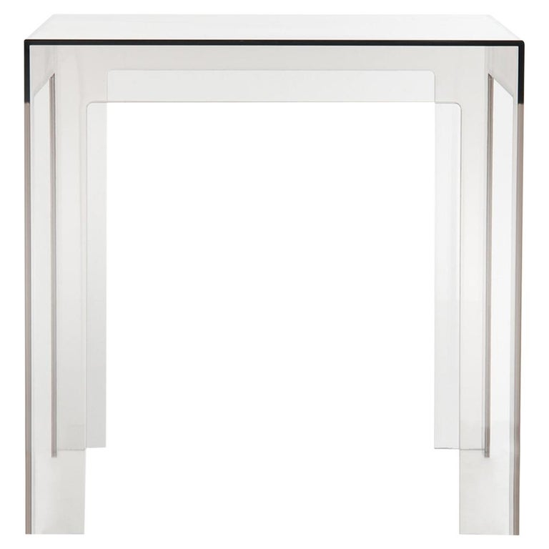 Kartell Jolly Side Table in Pale Smoke Grey by Paolo Rizzatto For Sale