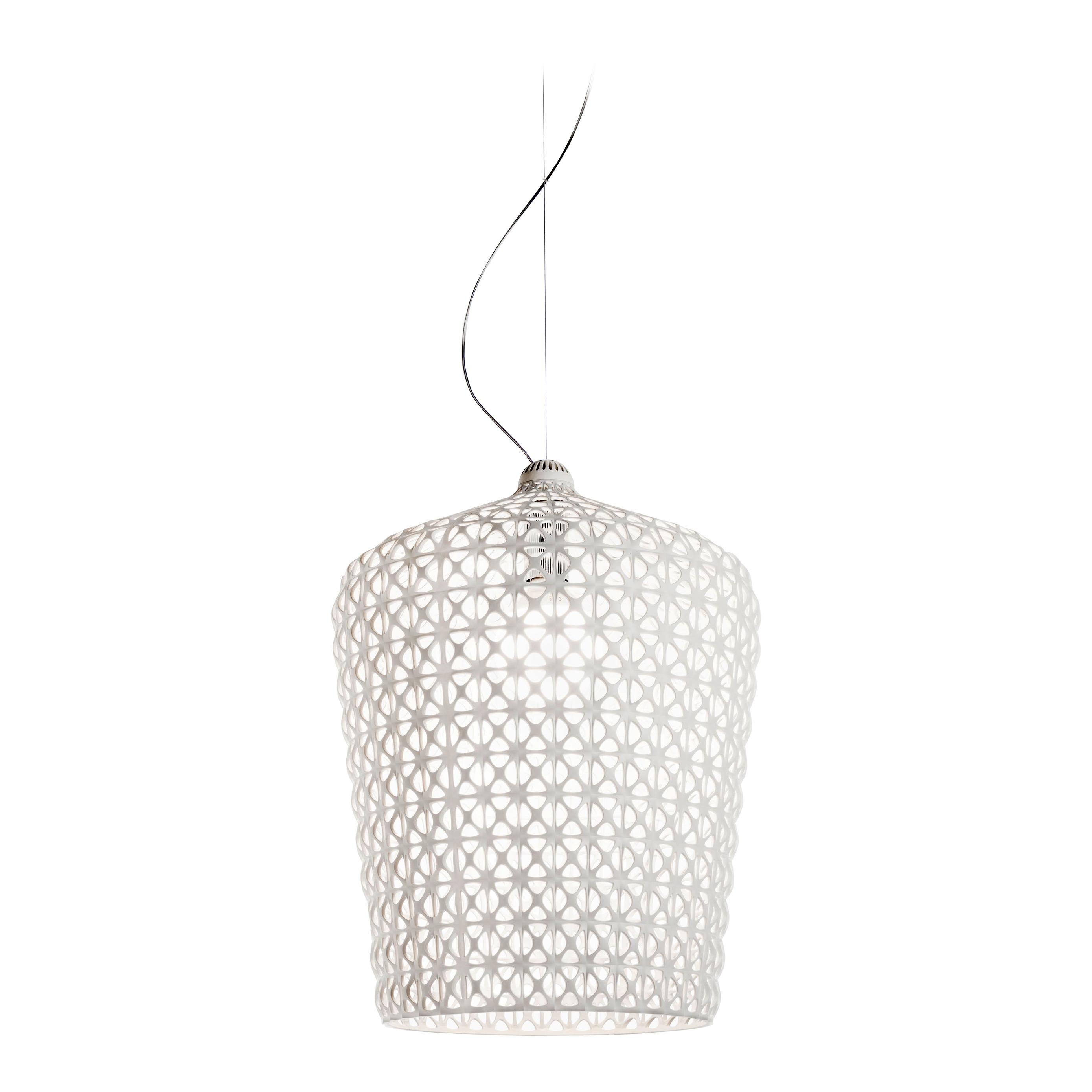 Lampe à suspension Kartell Kabuki blanche en blanc par Ferruccio Laviani en vente