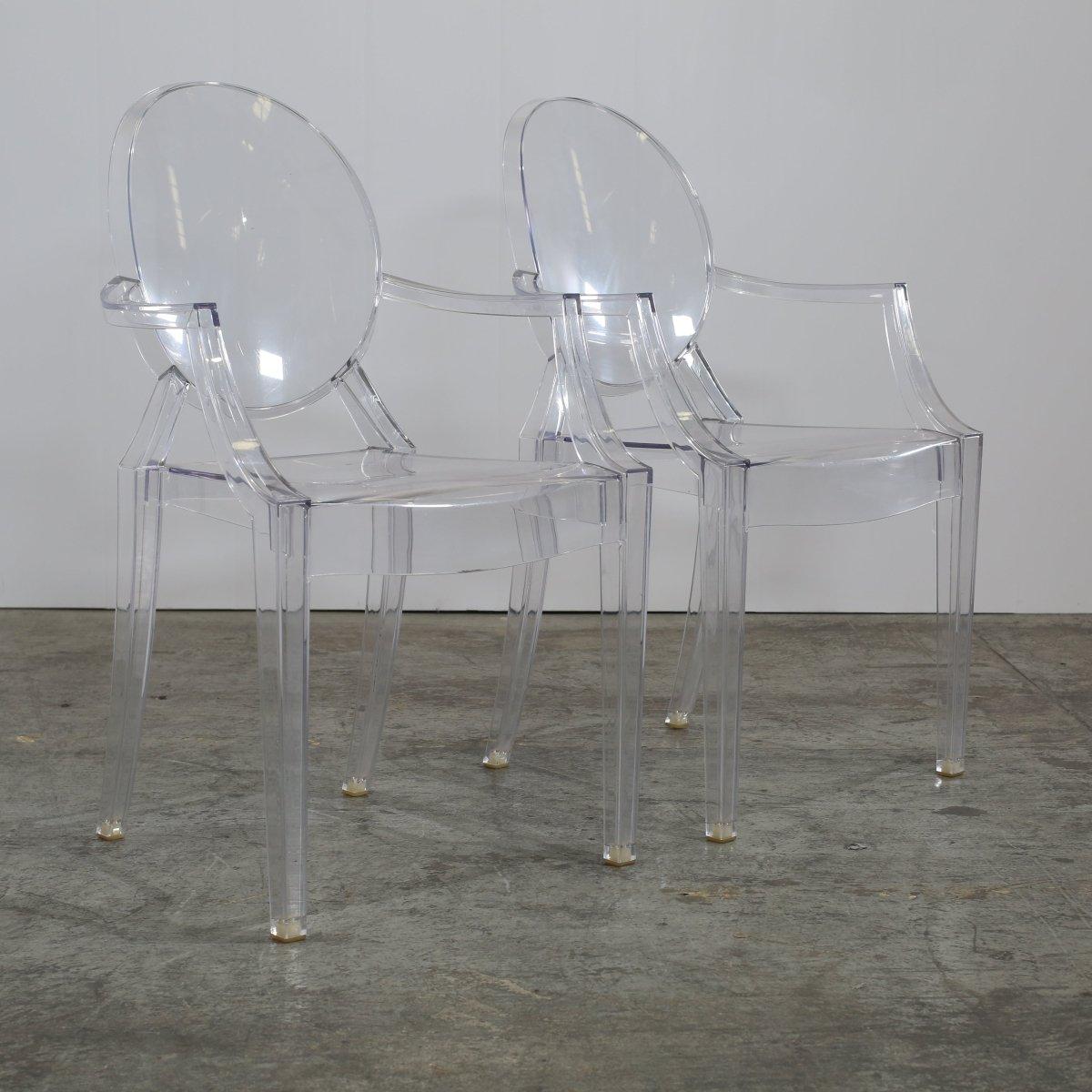 Italian Kartell La Marie Chairs by Philippe Starck, Set of Two For Sale