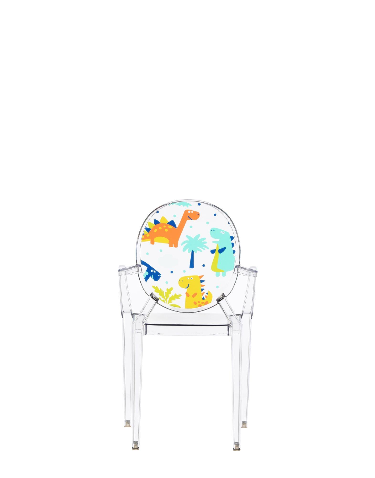 Kartell Lou Children''s Ghost Chair aus Kristall Dinosaurs von Philippe Starck (Italienisch) im Angebot