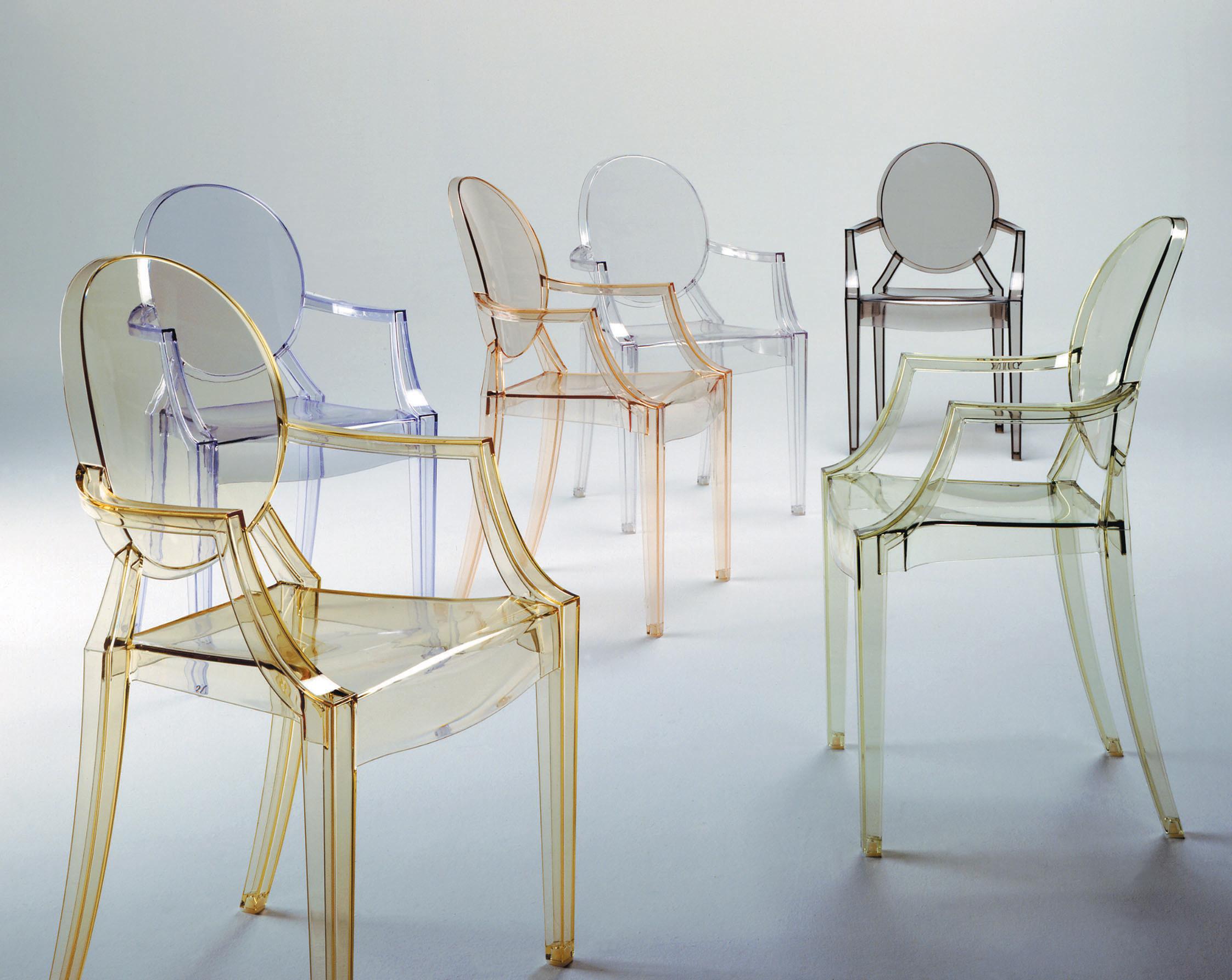 Satz von 4 Kartell  Lou Children's Ghost Chair in glänzendem Schwarz von Philippe Starck im Angebot 10