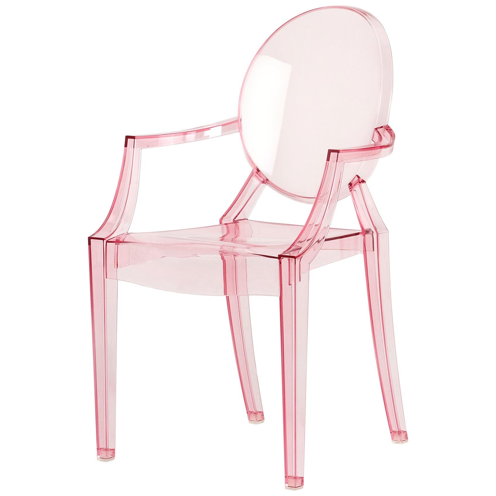 Modern Set of 4 Kartell  Lou Children's Ghost Chair in Glossy Black by Philippe Starck For Sale
