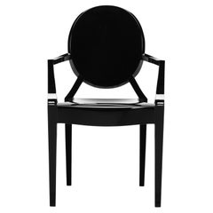 Kartell Lou Lou Children's Ghost Chair in Glossy Black by Philippe Starck