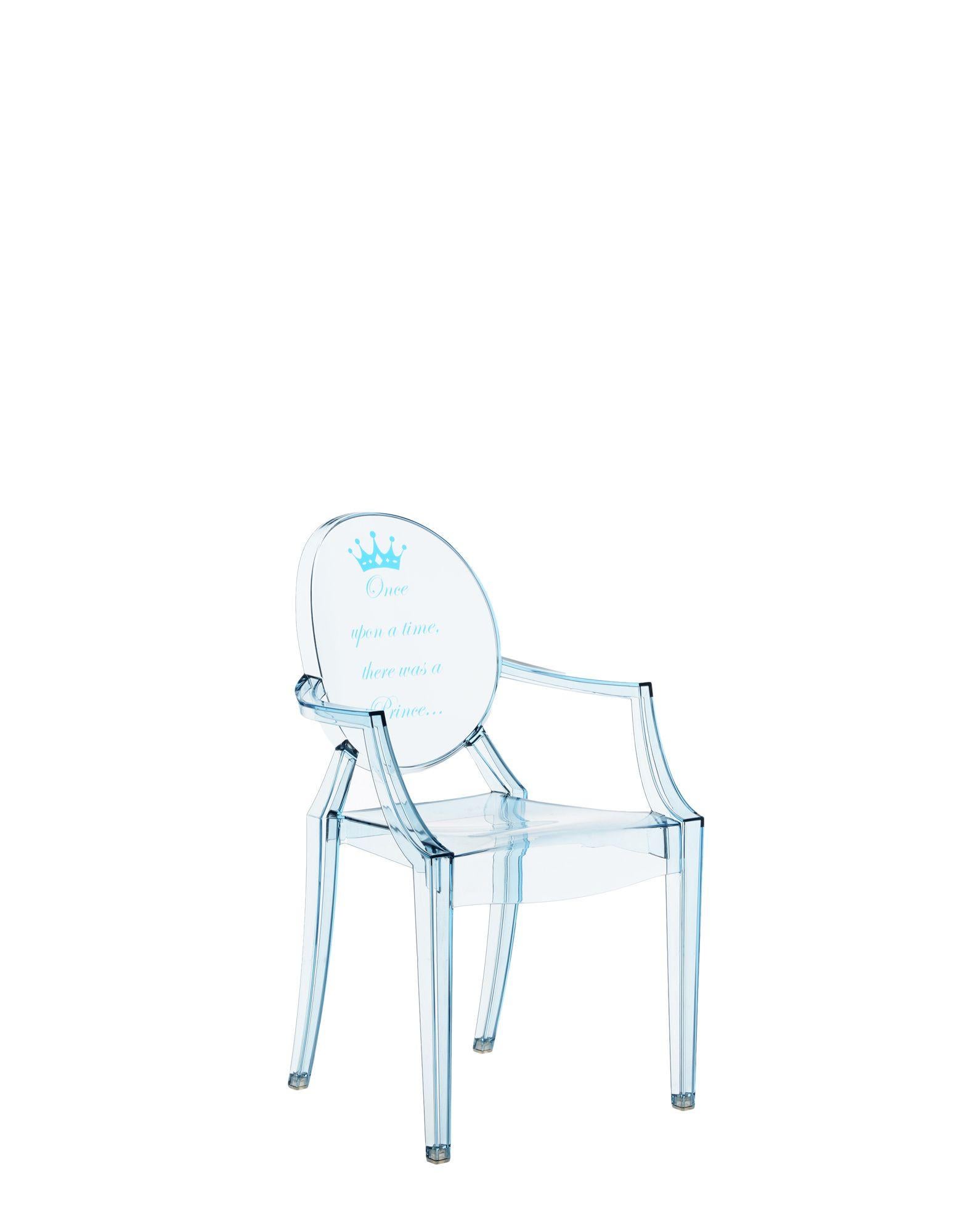 The miniature version of one of the most famous design chairs joins the Kartell Kids line in several new versions. Philippe Starck's Lou Lou Ghost gets new and customizable graphics for the fun world of kids.

Dimensions: height 24.75 in, diameter