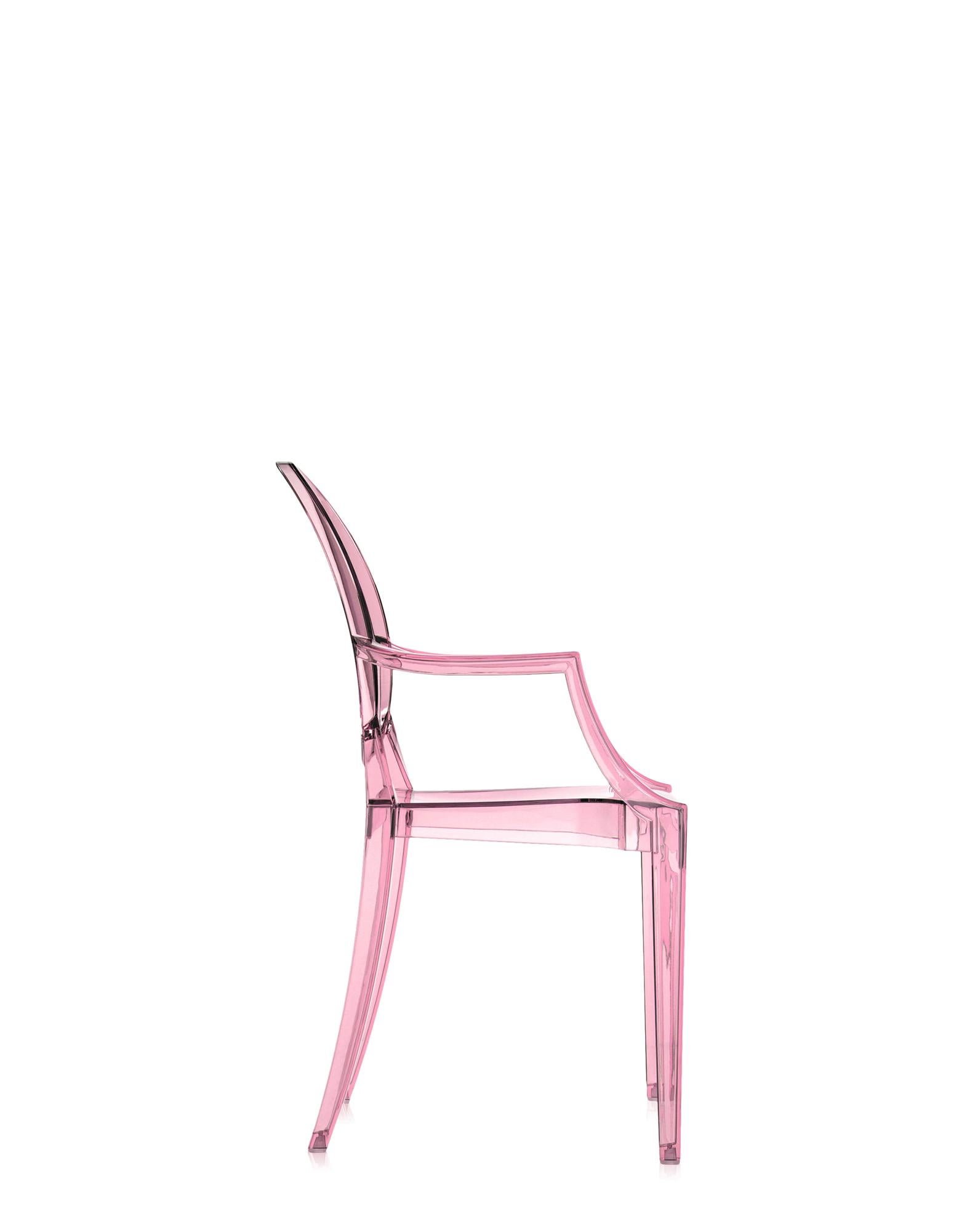 Moderne Chaise fantôme Kartell Lou pour enfants en rose de Philippe Starck en vente