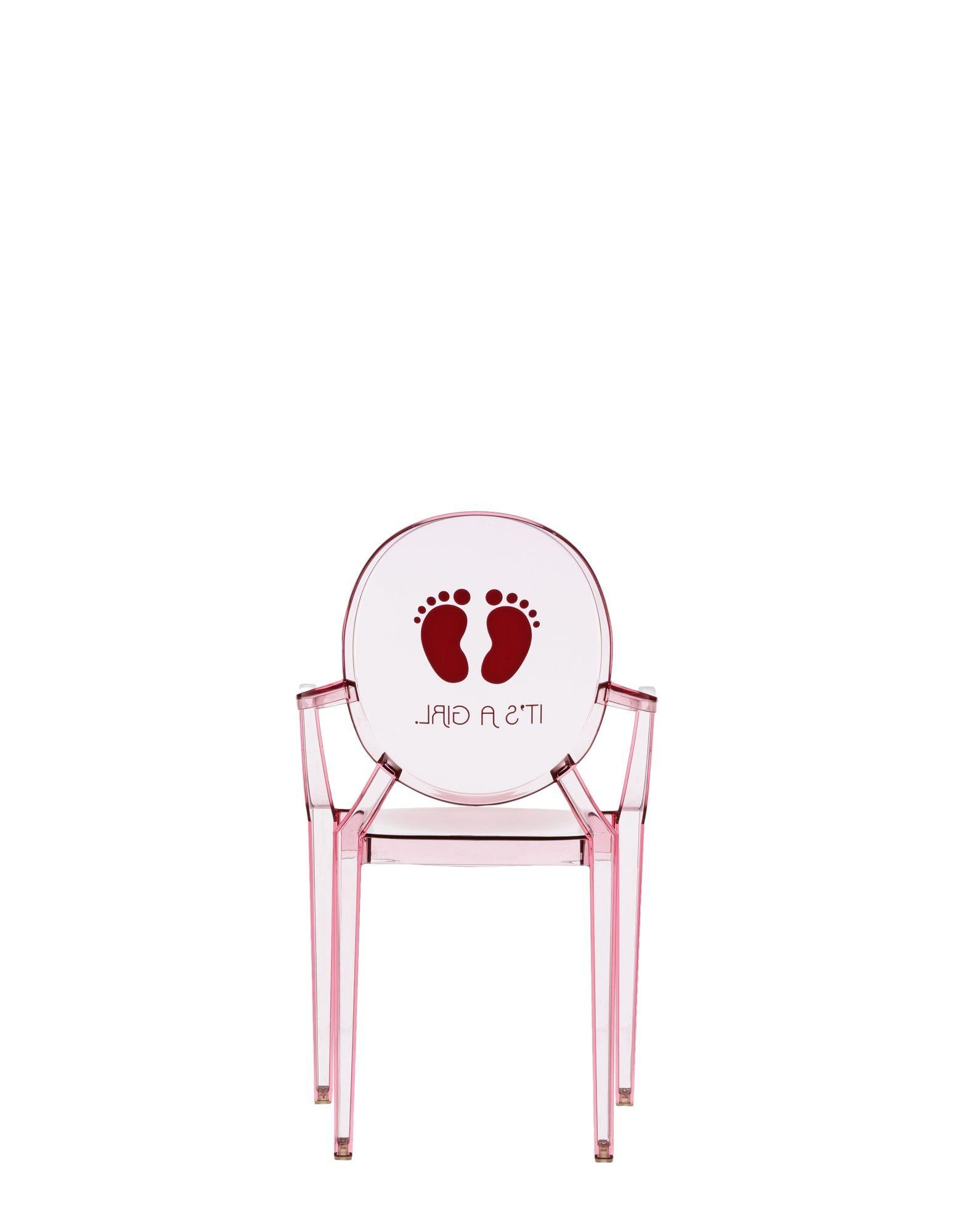 Kartell Lou Children''s Ghost Chair in Rosa „It''s a Girl“ von Philippe Starck (Italienisch) im Angebot