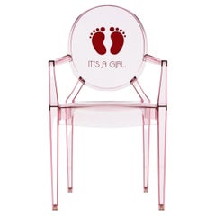 Kartell Lou Lou Children's Ghost Chair in Pink It's a Girl by Philippe Starck