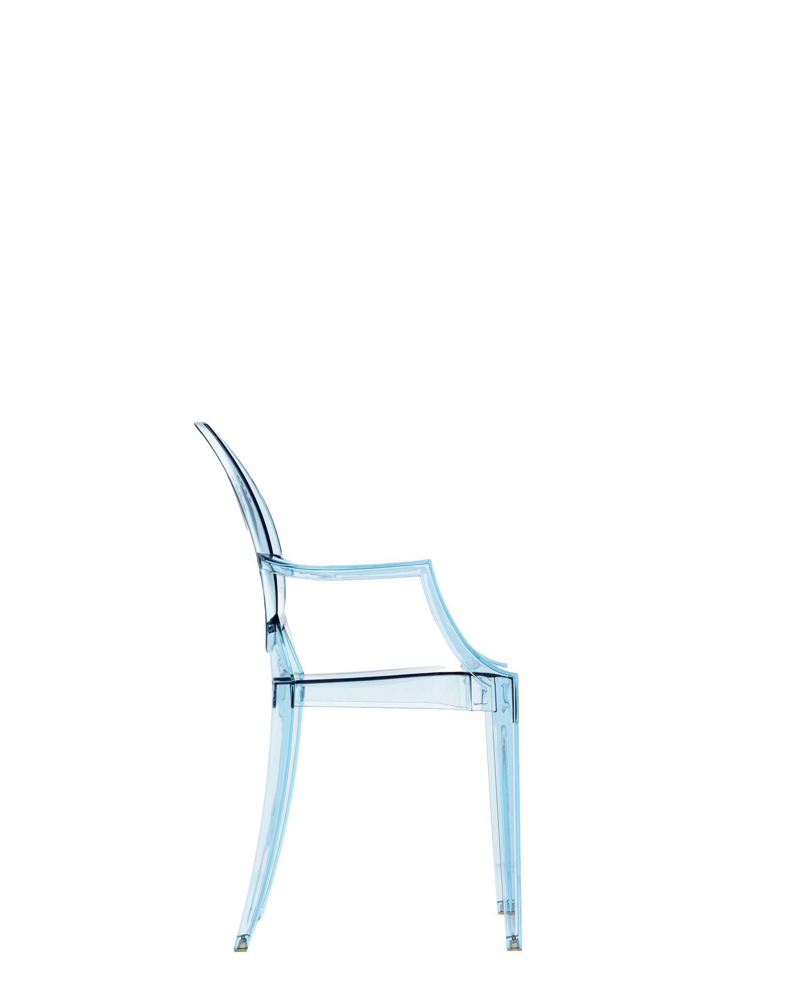 Modern Kartell Lou Lou Children's Ghost Chair Light Blue It's a Boy by Philippe Starck For Sale