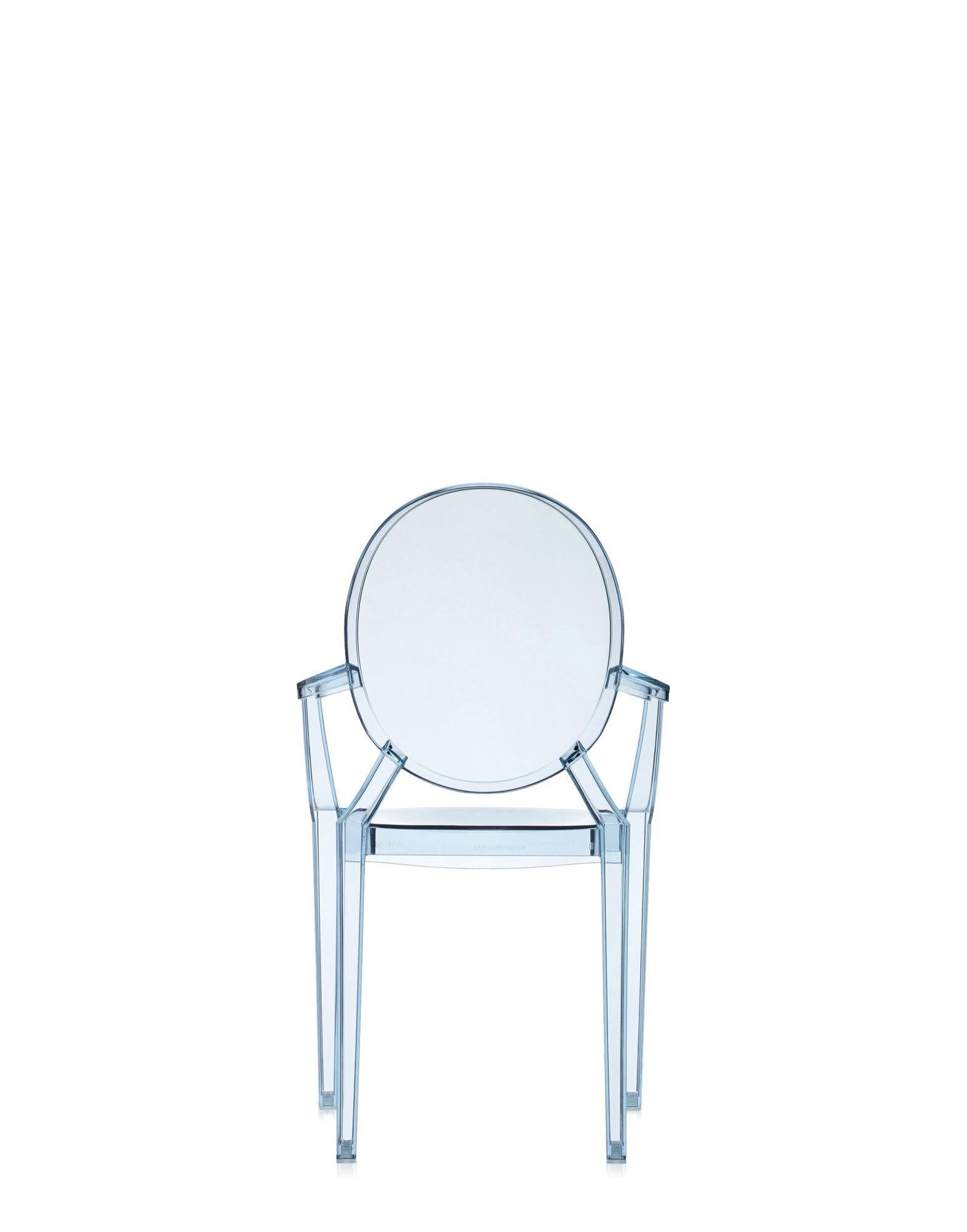 Kartell Lou Kinder-Ghost-Sessel in Meeresblau von Philippe Starck (Italienisch)
