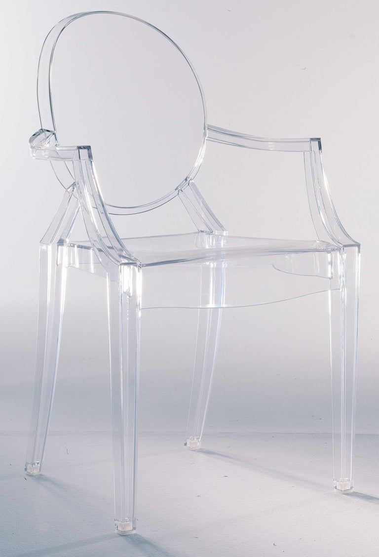 Modern Kartell Lou Lou Children's Ghost Chair in Crystal by Philippe Starck For Sale