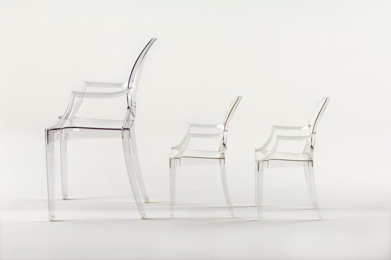 Contemporary Kartell Lou Lou Children's Ghost Chair in Crystal by Philippe Starck For Sale